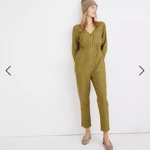 Garment-Dyed Patch Pocket Coverall Jumpsuit